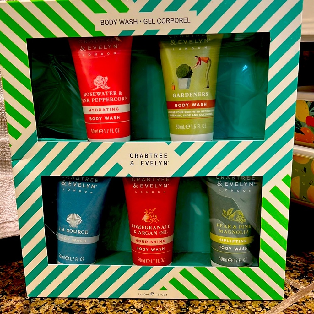 Crabtree & Evelyn body Wash - 5 tubes 50 ml/ 1.6 oz Great Variety